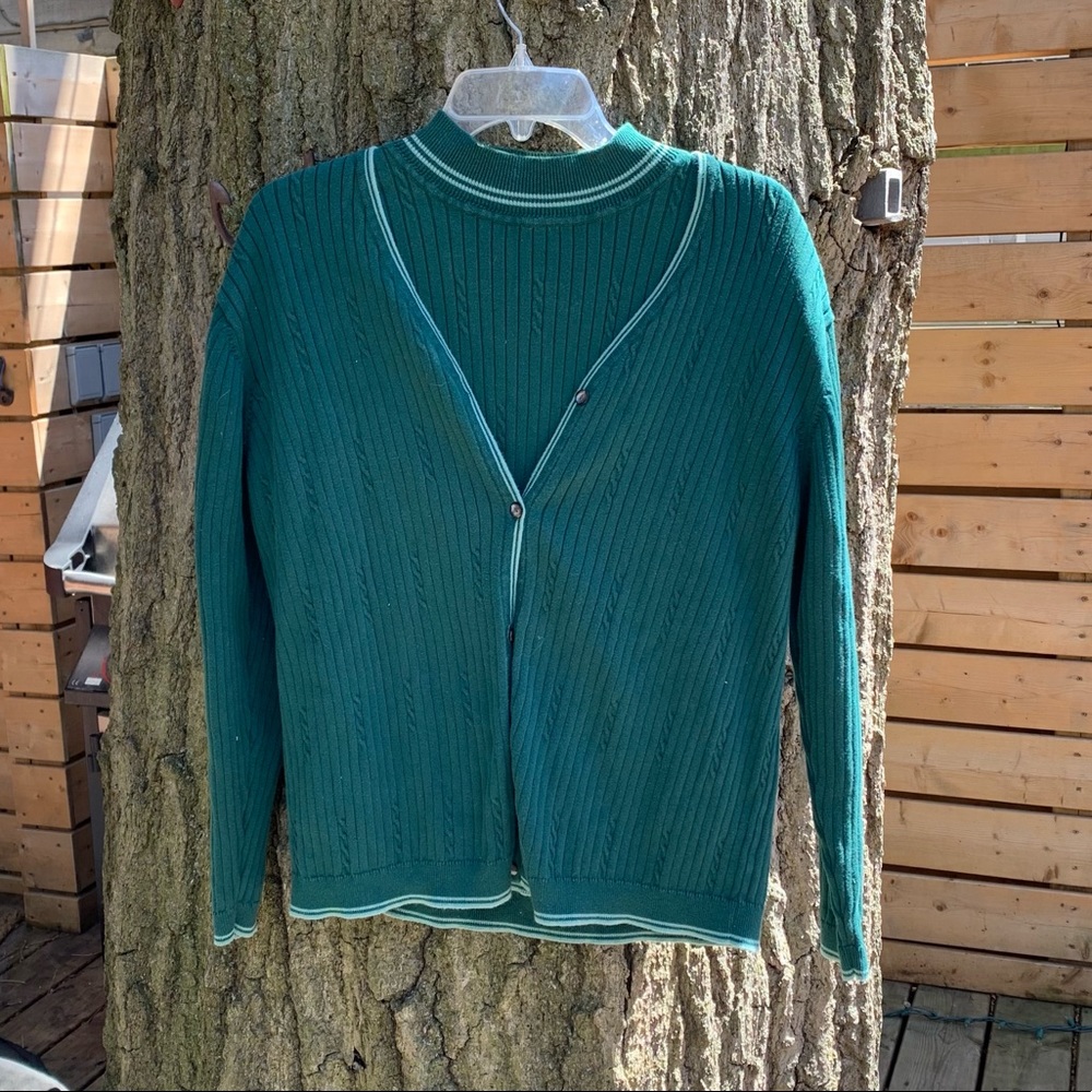 Matching top and cardigan set